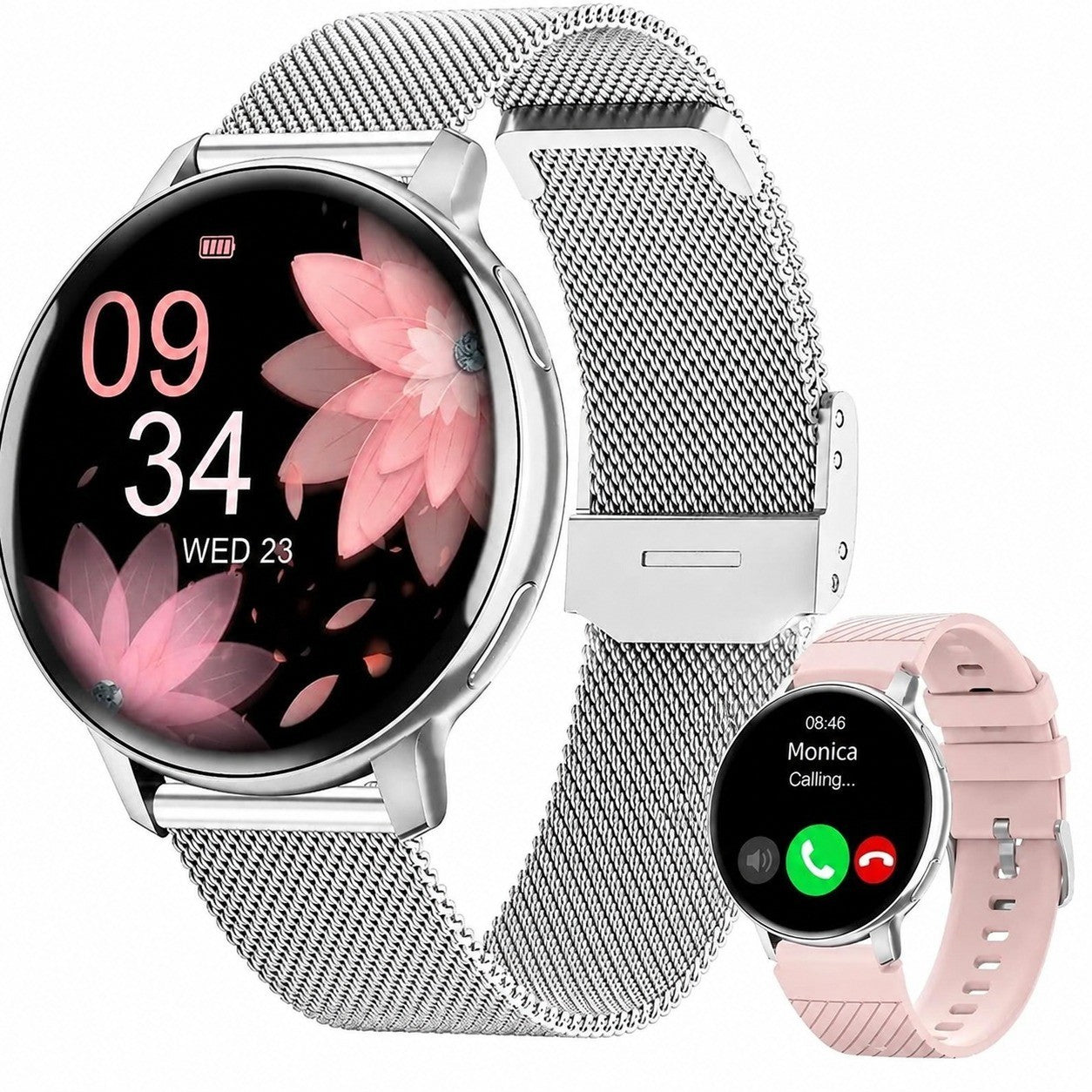 Women's Smartwatch with Bluetooth 5.3, IP68 Waterproof, Feminine Health, 120+ Sport Modes, Heart Rate, Sleep Tracker