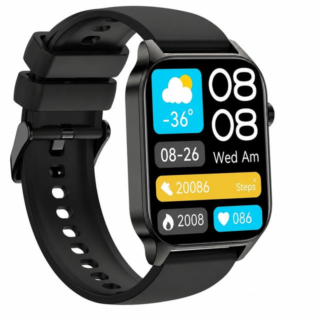 Smartwatch with Bluetooth Calling, IP68 Waterproof, Heart Rate Monitor, SpO2, Sleep Tracker, Men Women