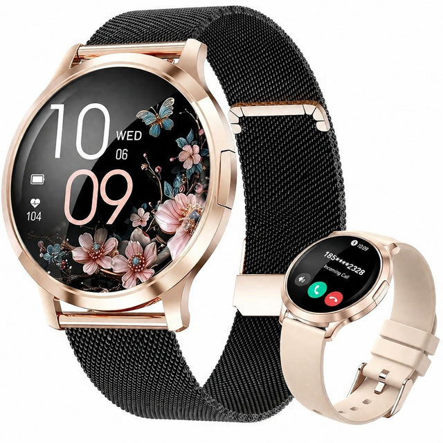 Women's Smartwatch with Bluetooth Calling, 1.32" AMOLED Round Display, 110+ Sports Modes, Heart Rate Monitor