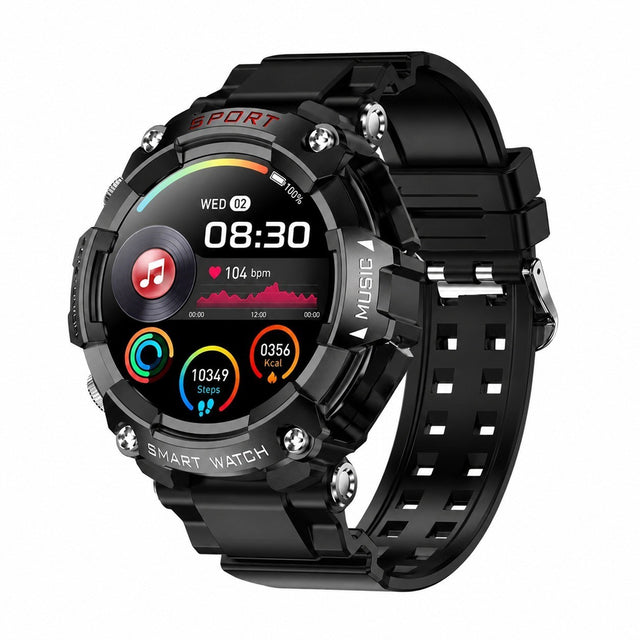 Smart Watch with Bluetooth Headset, 1.52" IPS, Health Monitoring, Sports, IP67, Black