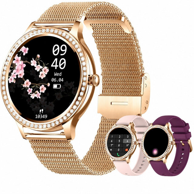 Women's Smartwatch with Bluetooth Calling, 1.32" HD Screen, Answer/Make Calls, Compatible with Android iPhone