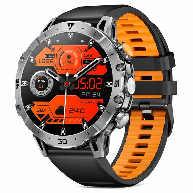Men's Smartwatch 1000mAh Battery 1.7" HD Bluetooth Calls LED Light, Compatible with iOS Android
