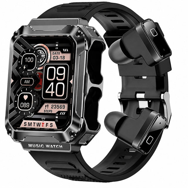 Smart Watch with Bluetooth Headphones, Activity Tracker, Waterproof Sports Watch, Fitness Monitor