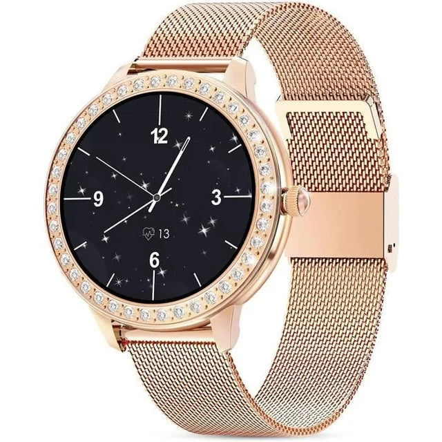 Women's Smartwatch, Fitness Tracker with Heart Rate, Blood Oxygen, Sleep Monitor, Waterproof, Pedometer
