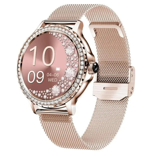 Women's Smartwatch with Calls, 1.3 Inch, 2 Straps, 120+ Sports Modes, Period Tracker, Bluetooth