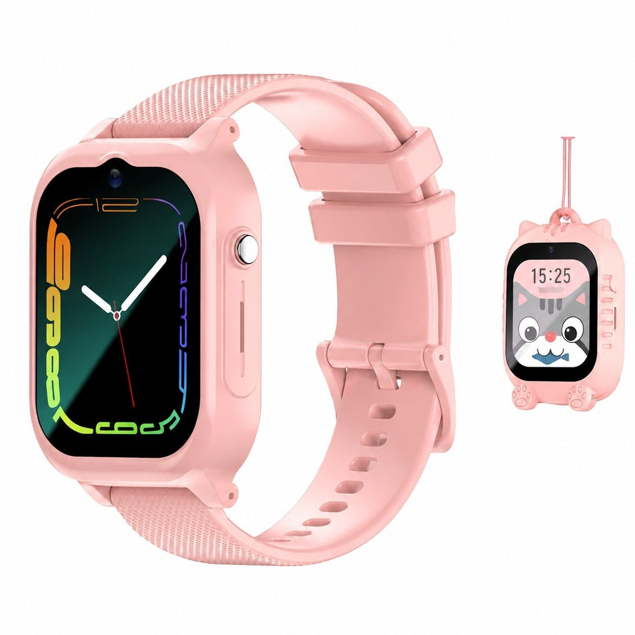 4G Smartwatch for Kids, GPS, SOS, Monitor, Black, Pink, European Version