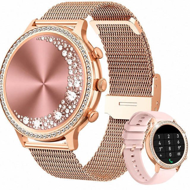 Smartwatch with 1.32" Touchscreen, AI Voice, Heart Rate & Sleep Monitor, Pink