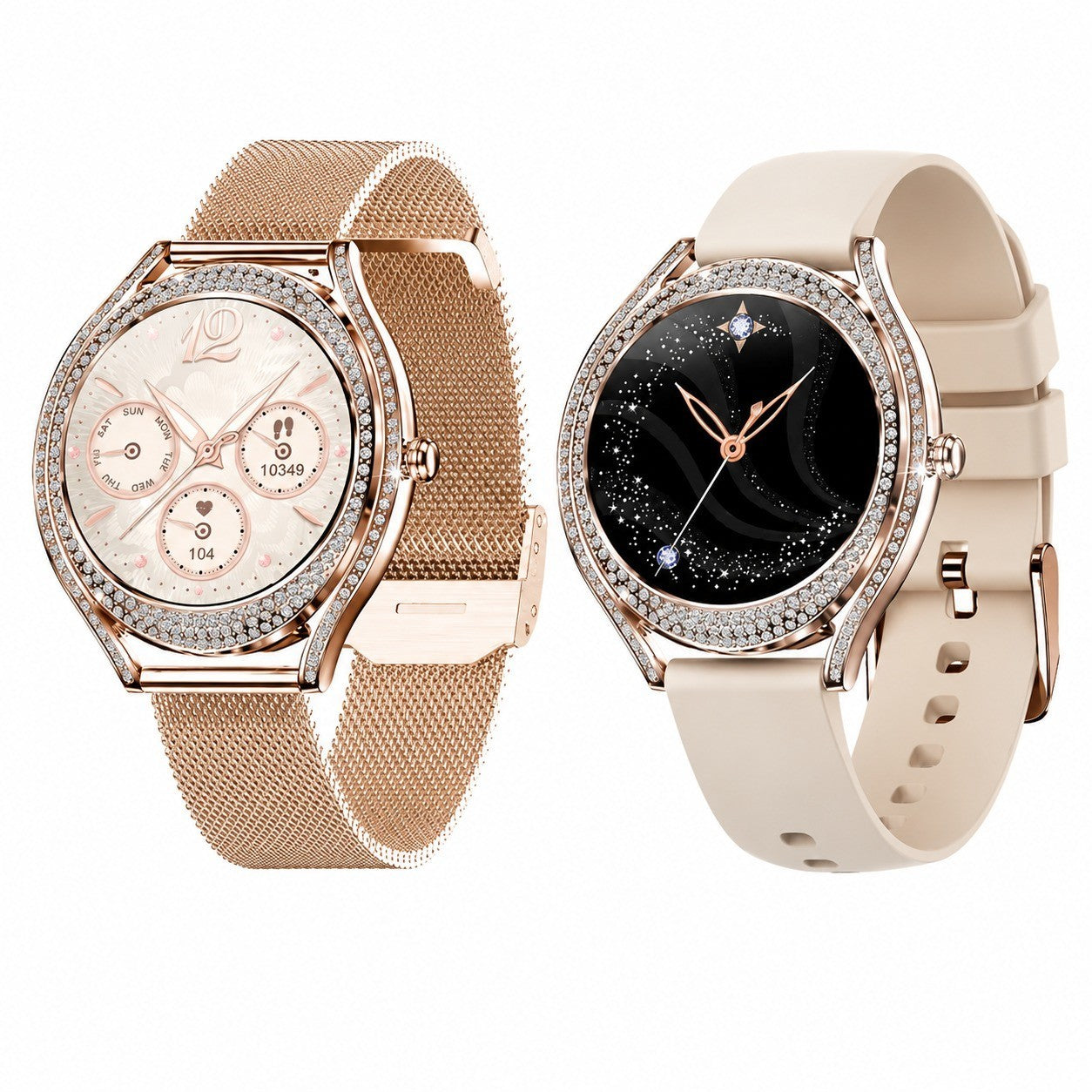 Women's Smartwatch 1.28" AMOLED, Heart Rate Blood Pressure Monitor, Fitness Tracker