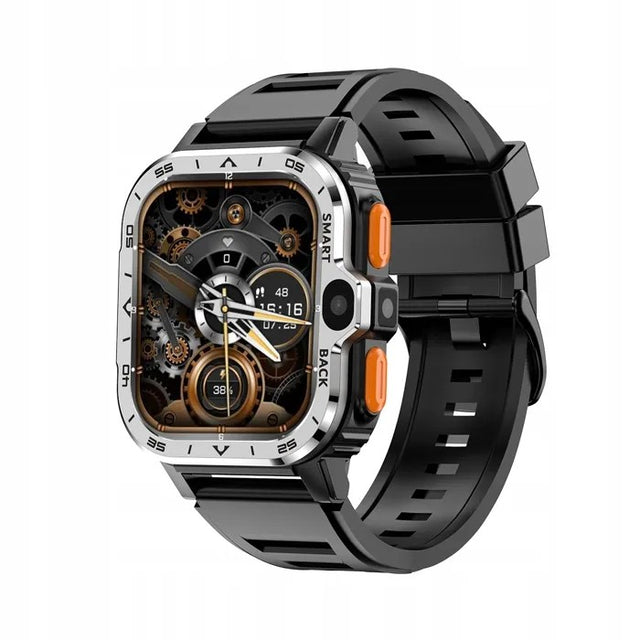 Sport Smartwatch Android 8.1 GPS Dual Camera Heart Rate Monitor Black