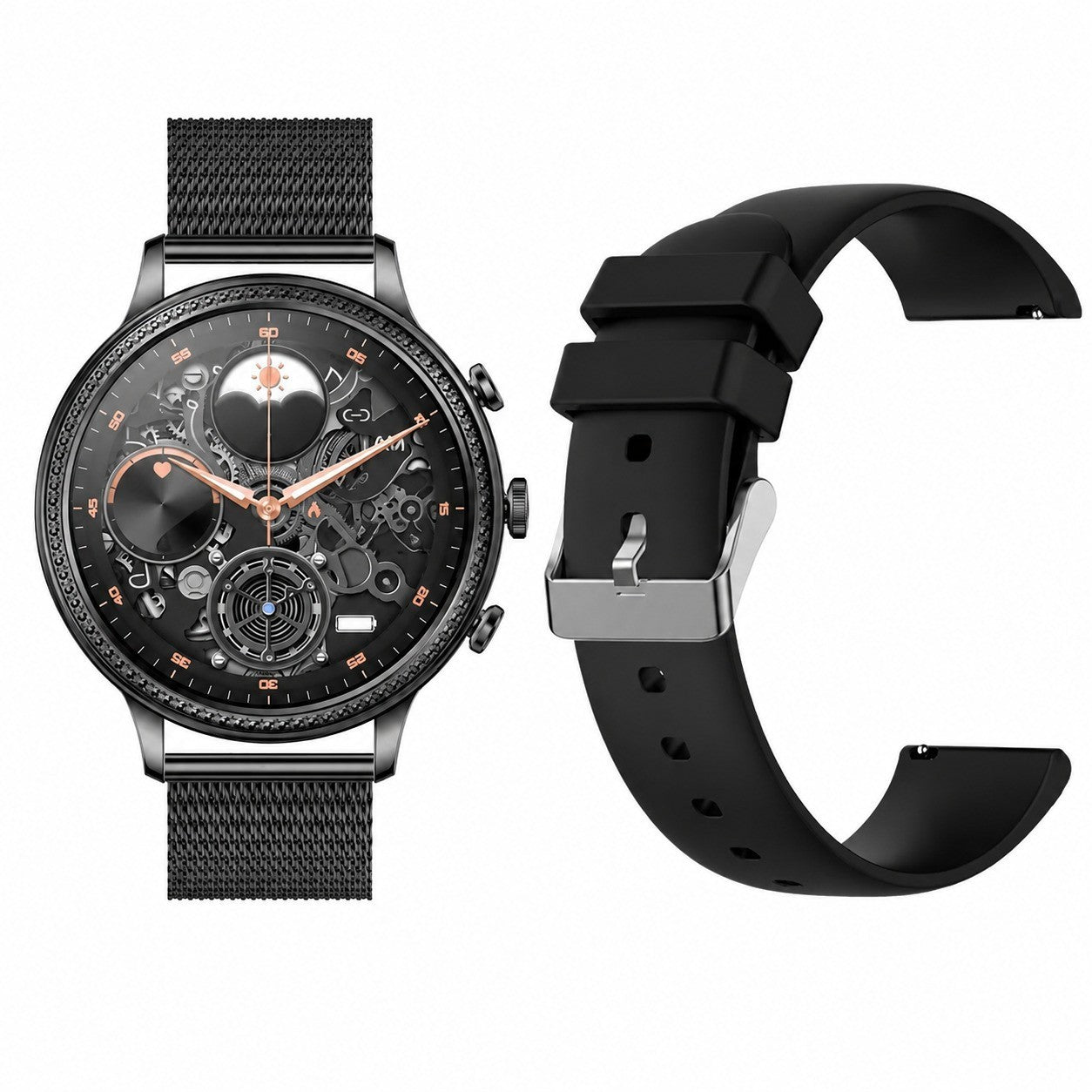 Women's Smartwatch 1.39" HD, SpO2, Heart Rate, BT Calling, 20 Sports Modes, Black