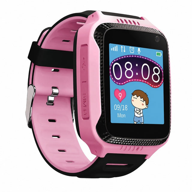 Kids GPS Smart Watch with Camera, Tracking, SOS Calls, Pink, 1.44" Touchscreen