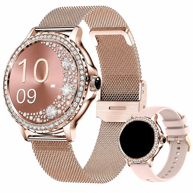 Women's Smartwatch with Calling, 1.3" Display, 2 Straps, 120 Sports Modes, Period Tracker, Heart Rate Monitor