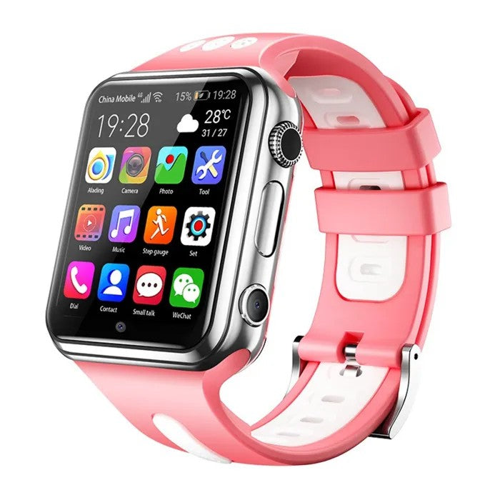 4G Smartwatch Phone, 1.54" Android Watch, 1GB+8GB, Bluetooth WiFi, Pink/White