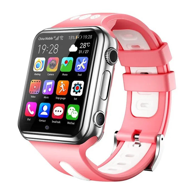 4G Smartwatch Phone, 1.54" Android Watch, 1GB+8GB, Bluetooth WiFi, Pink/White