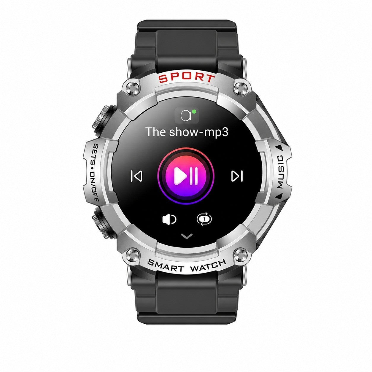 Smartwatch with Wireless Earbuds, Silver, 1.52" IPS Screen, 360x360, 400mAh Battery, Fitness Tracker