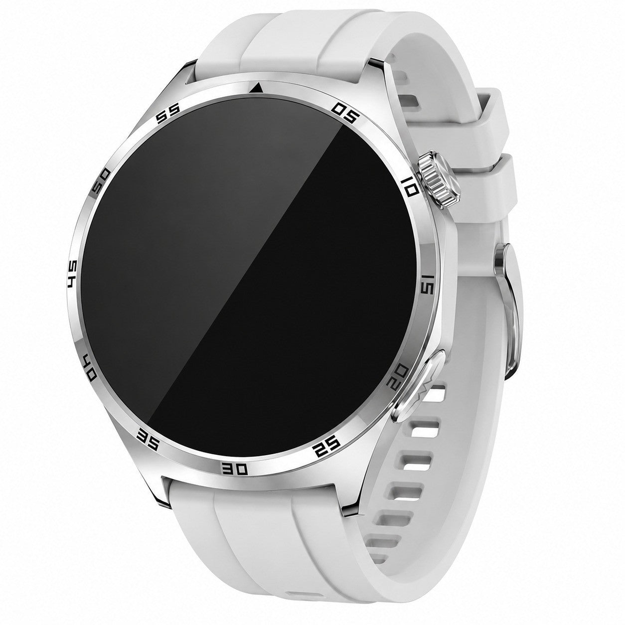 Smartwatch with ECG HRV Uric Acid BMI, 1.43" AMOLED Display, Bluetooth Calling, Silver