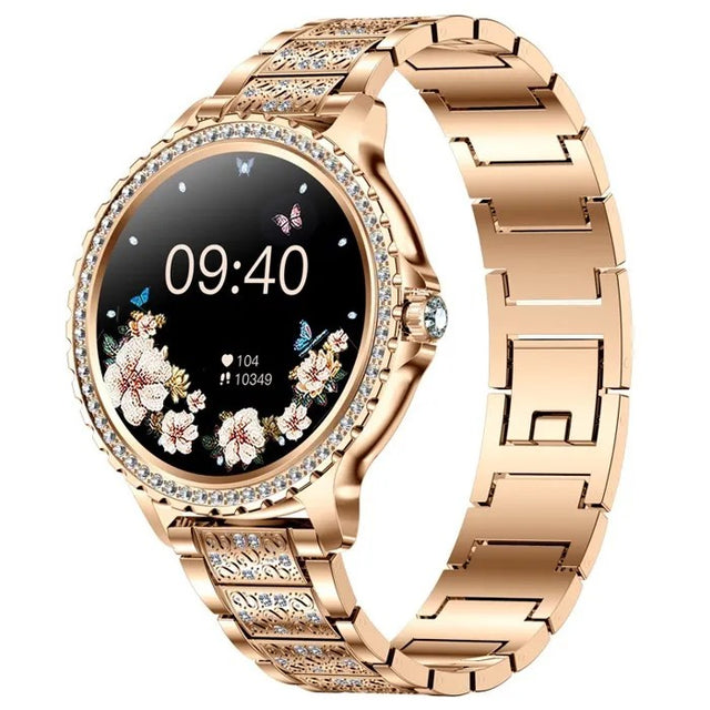 Smartwatch 1.32" for Android, Heart Rate Blood Oxygen Sleep Monitor, AI, Rose Gold