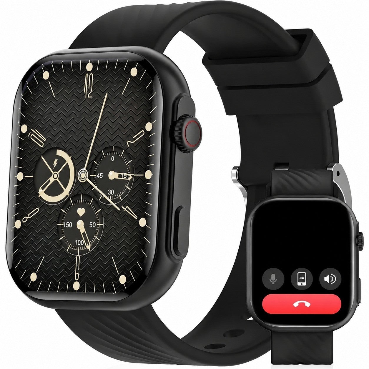 Smartwatch 2.01" with Bluetooth Calling, Heart Rate Monitor, Waterproof, Hands-Free