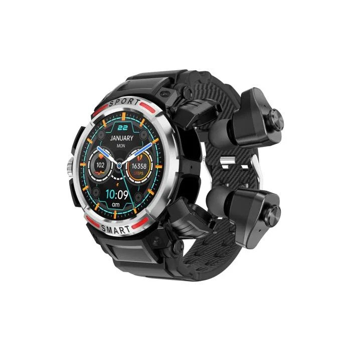Smart Watch 1.43" with Built-in Bluetooth Headset, Health Monitoring, Sports, Silver White