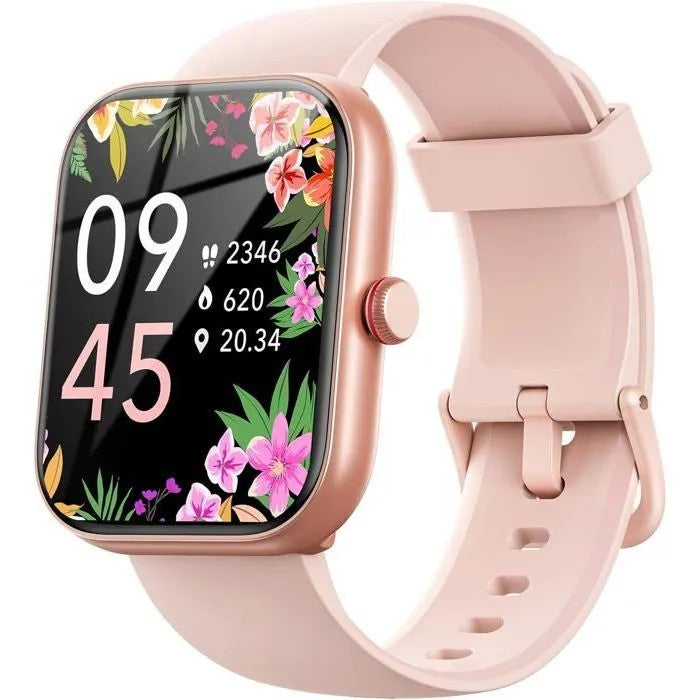 Women's Smartwatch with Bluetooth Calling, Built-in Alexa, 1.91" Pink, Fitness Tracker