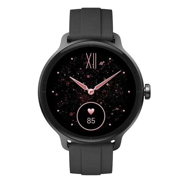 Women's Smartwatch, 1.27" Touch Screen, Health Monitor, Heart Rate, Blood Oxygen, Sleep Tracker, Bluetooth Call, Black