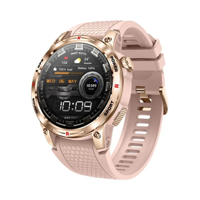 Outdoor GPS Smartwatch, AMOLED Screen, Fitness Tracker, Sleep Tracker, BT Calling, Pink