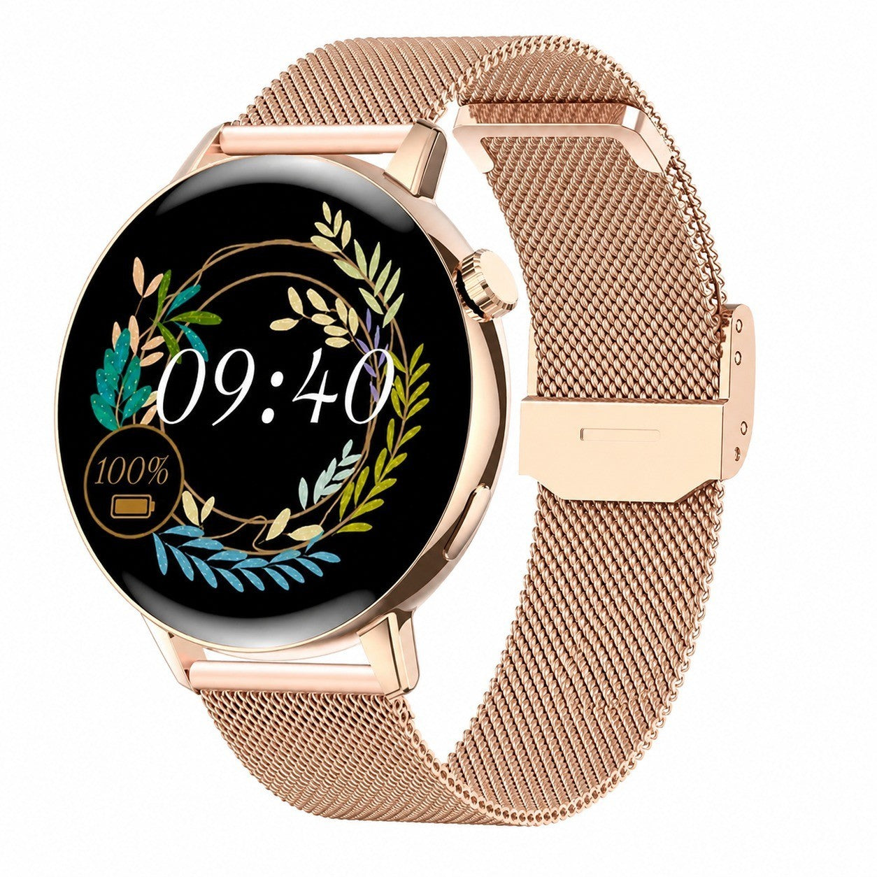 Women's Smartwatch with Bluetooth Calling, 1.32" HD, Heart Rate, SpO2, Sleep, Waterproof, Gold, 3 Straps