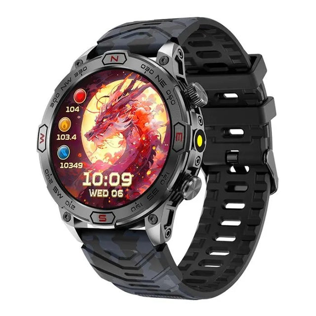 Smartwatch with AMOLED Screen, Bluetooth Calling, Health Tracking, Sports, Orange
