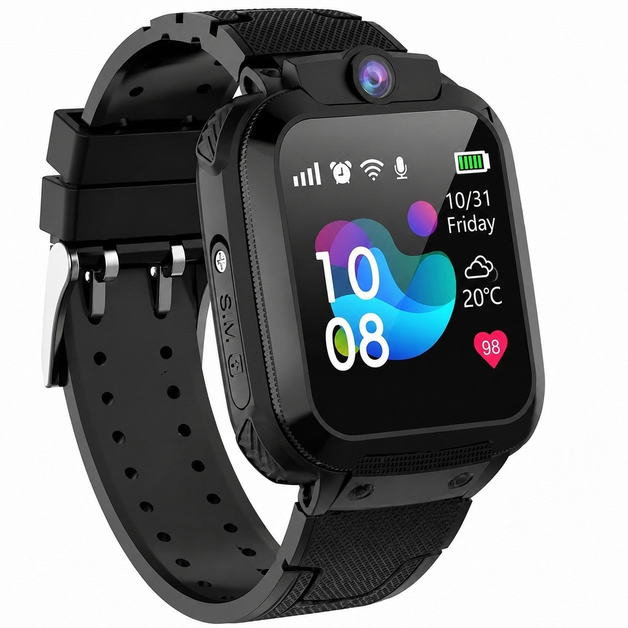 Kids GPS Smart Watch, Waterproof IP68, SOS, Touchscreen, Camera, Voice Control, Game, A47