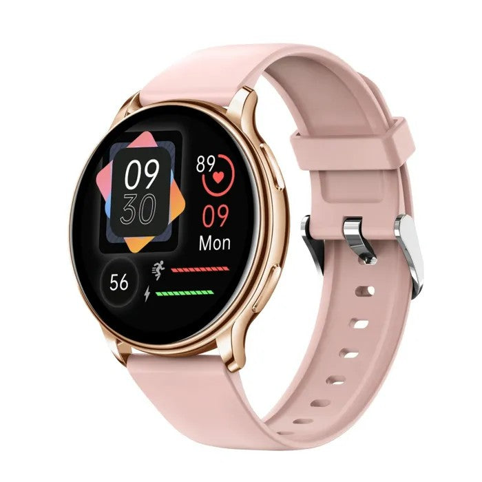 Women's Smartwatch with TFT Screen, Bluetooth, Health Tracking, 30-Day Battery, Pink