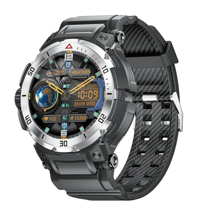 2-in-1 Smartwatch with TWS Earbuds, Bluetooth Call, Heart Rate, 1.46" IPS, Waterproof, Silver