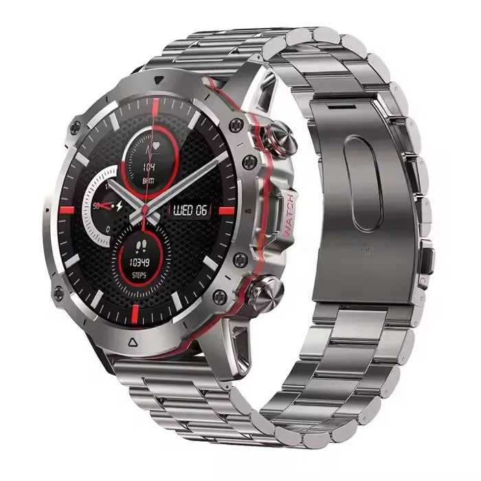 1.43" AMOLED Smartwatch, Built-in GPS, Touchscreen, 3BAR Water Resistant, Glass, Men