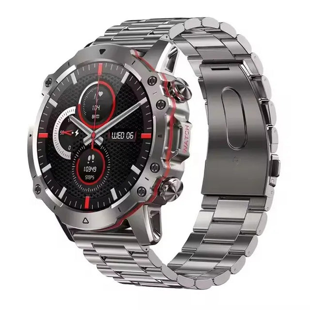 1.43" AMOLED Smartwatch, Built-in GPS, Touchscreen, 3BAR Water Resistant, Glass, Men