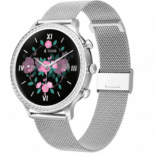 Women's Smartwatch with Bluetooth Calling, SpO2, Heart Rate, Sleep, Blood Pressure, Pedometer, Sport