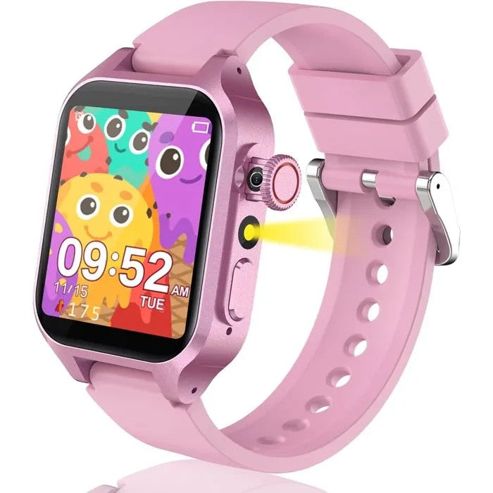 Kids Smartwatch 1.54" IPS HD, 32 Games, Camera, Music, Pedometer, Ages 3-12