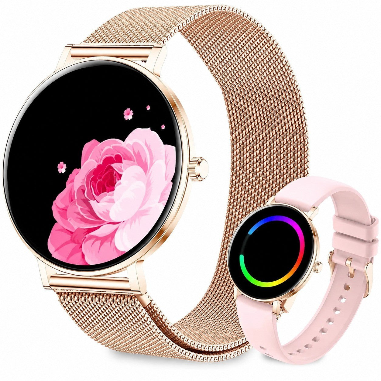 Women's Smartwatch, 1.32" AMOLED Display, Ultra-Thin 8mm, 7-Day Battery, Health Tracking, Bluetooth Calling