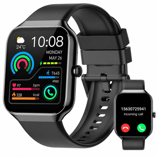 Smartwatch for Men Women, 1.96" Touch Screen, 113+ Sports, Heart Rate Sleep Monitor, Pedometer, IP68