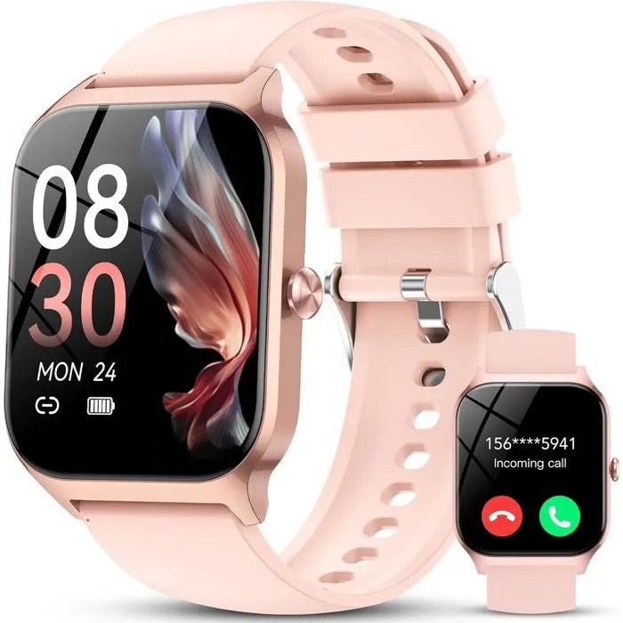 Smartwatch 1.85" HD, Bluetooth Calling, 115+ Sports Modes, IP68 Waterproof, Heart Rate Monitor