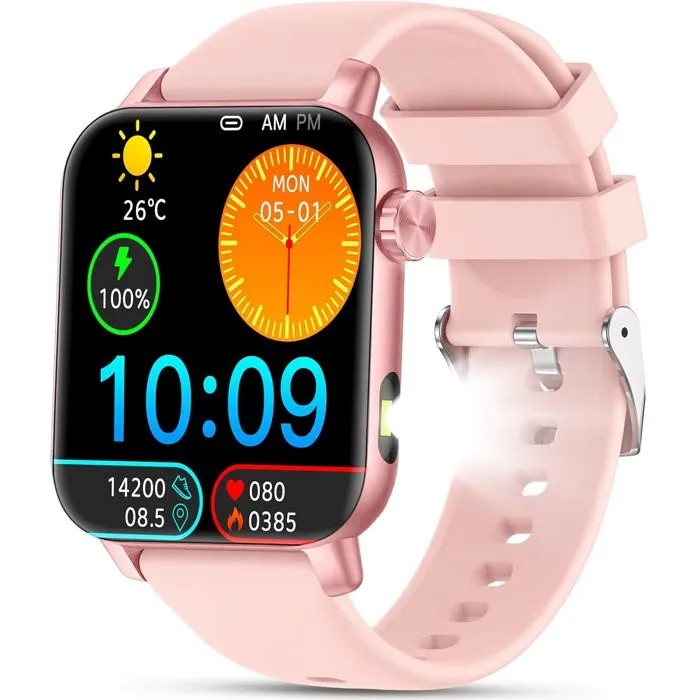 Women's Smartwatch 1.85" HD, Bluetooth Calling, Heart Rate, Blood Pressure, SpO2, Sleep Monitor