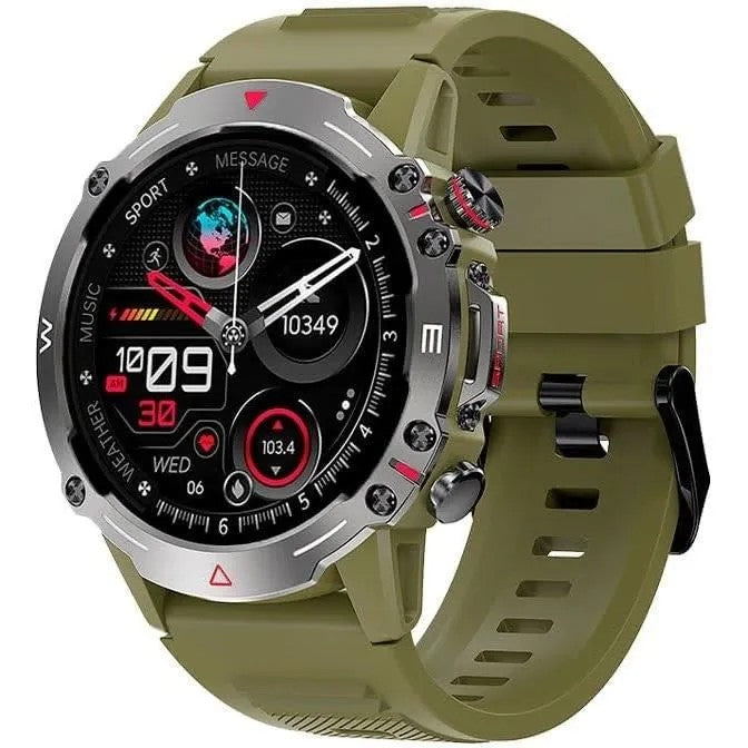 Smartwatch 1.43" AMOLED Display, Green, Bluetooth 5.2, IP67 Waterproof, Heart Rate Monitor