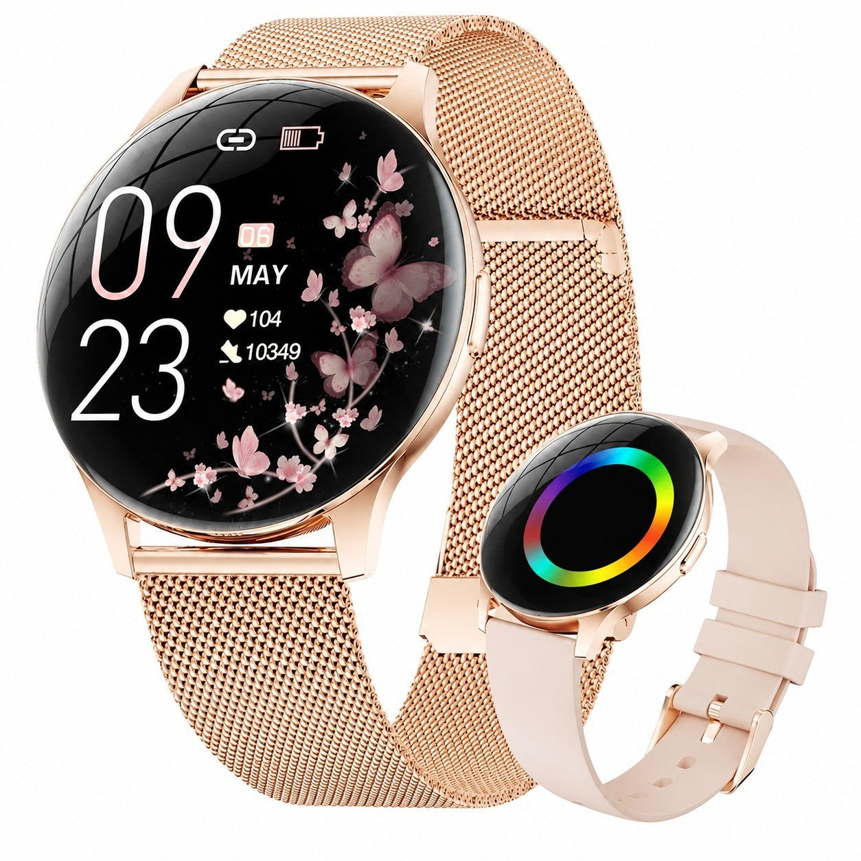 Women's Smartwatch, 1.43" HD Screen, Ultra-Thin 7.99mm, IP67 Waterproof, 100+ Sport Modes
