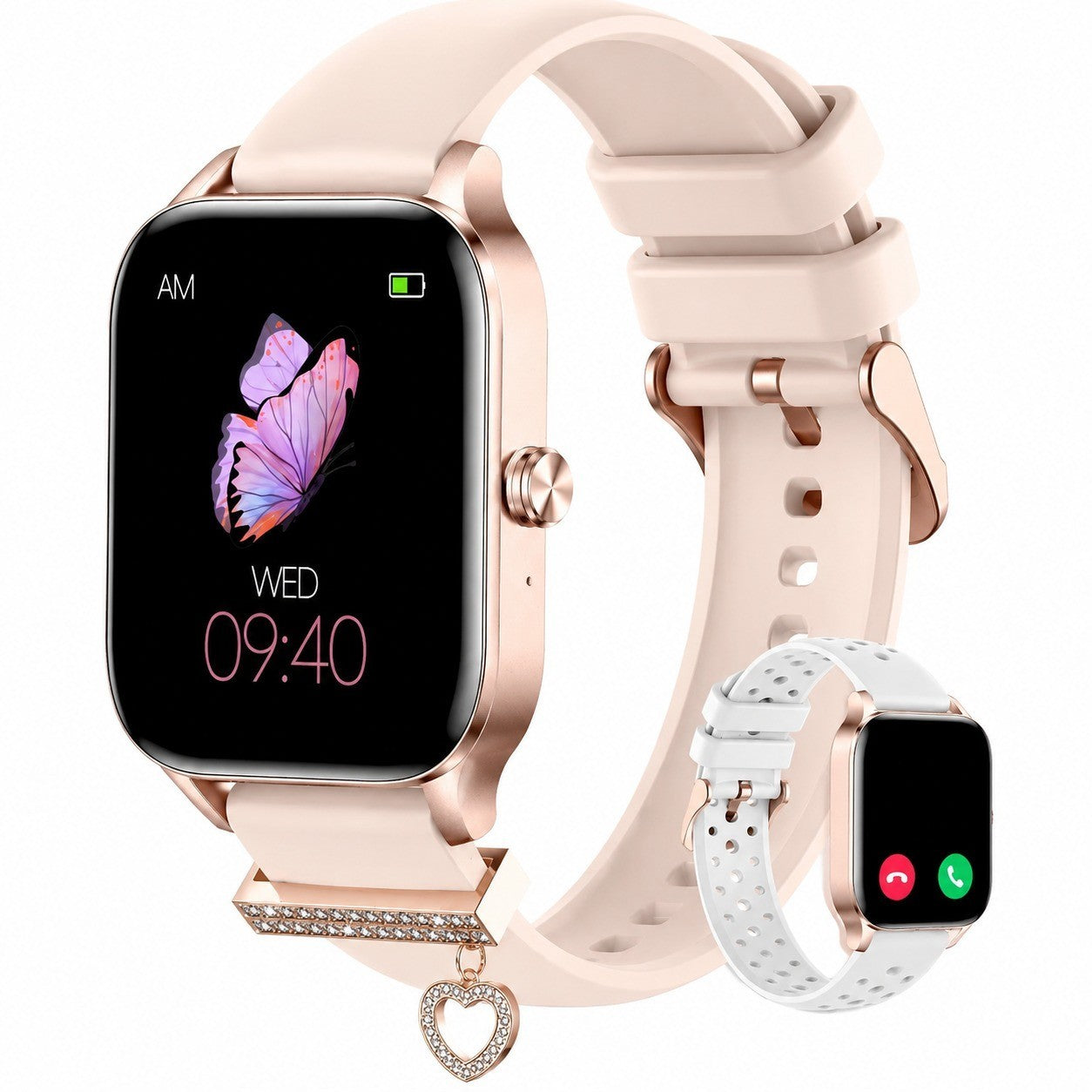 Women's Smartwatch with Bluetooth Calling, 1.85" HD Screen, Heart Rate & Sleep Tracker, Pedometer, for Android iOS