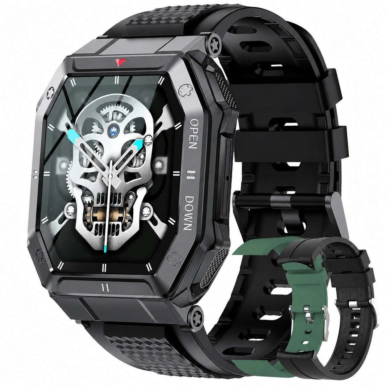 Men's Smartwatch with Bluetooth Calling, 1.85" IP69K Waterproof, 24 Sport Modes, Heart Rate, Black