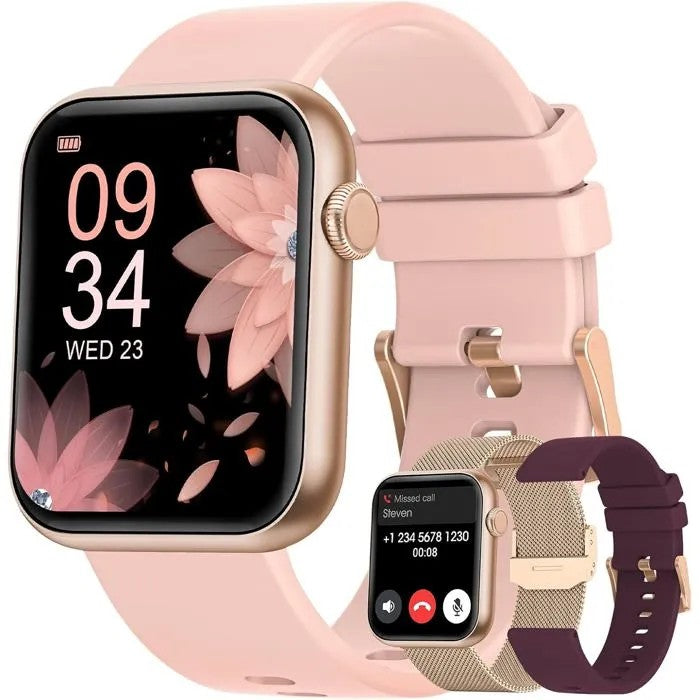 Women's Smart Watch, Fitness Tracker for Android iPhone, Heart Rate Blood Oxygen Sleep Monitor, Bluetooth Call, IP68