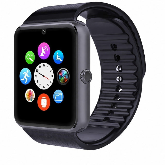 Smartwatch with Bluetooth, Map, Camera, Sleep Tracker, Calorie Counter, Kids Adults, Silicone Strap