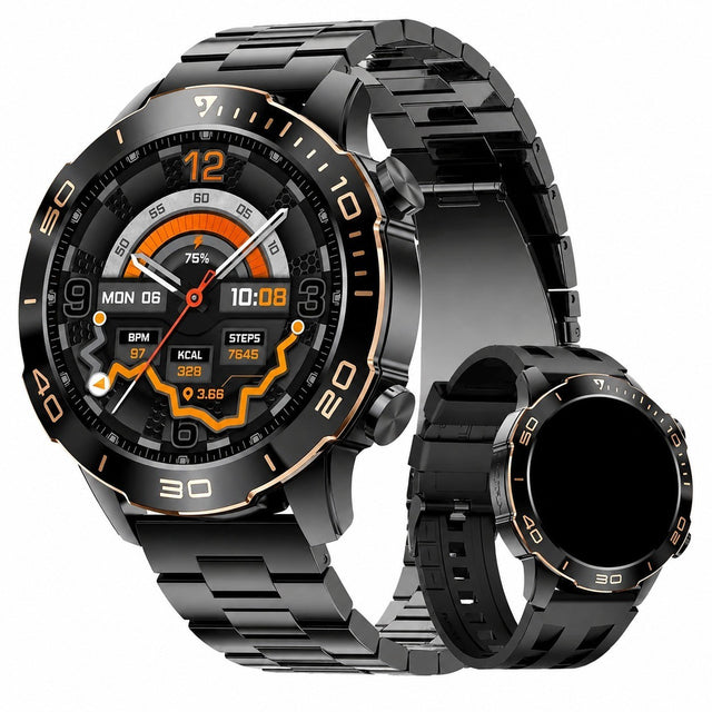 Men's Smartwatch 1.43" AMOLED Screen, 800mAh Battery, IP68 Waterproof, Fitness Tracker