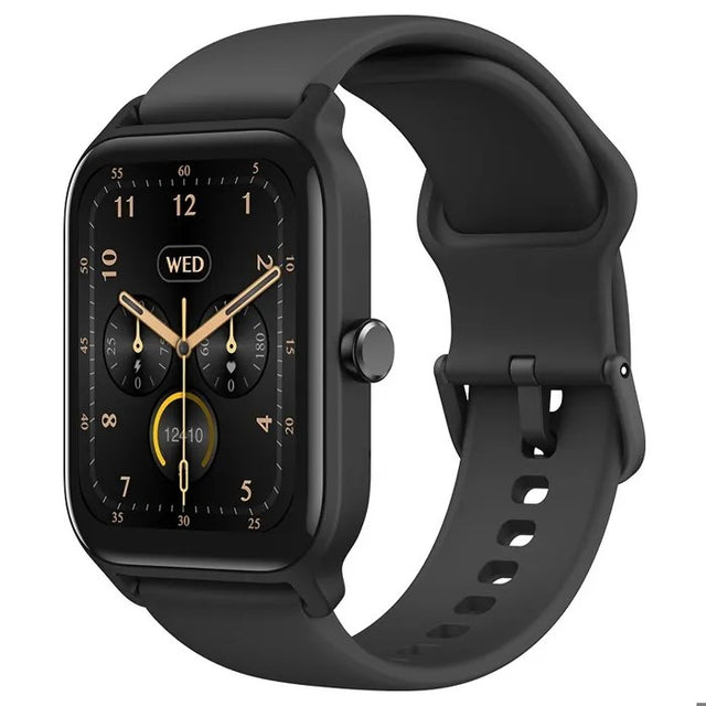 Smartwatch with Alexa, 1.8" IP68 Waterproof, Bluetooth Calling, Health Monitor, Black