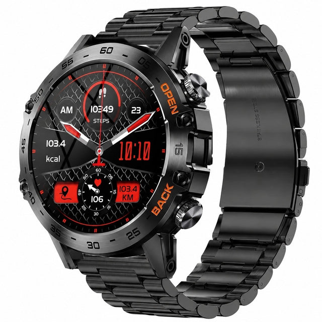 Men's Smartwatch with Bluetooth Calling, 1.39" AMOLED Display, 123 Sports Modes, 5ATM Water Resistant