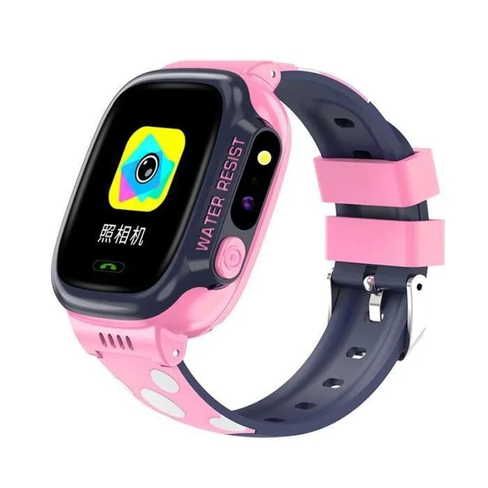 Waterproof Kids Smart Watch with GPS WiFi Tracker, Pink Bluetooth Watch