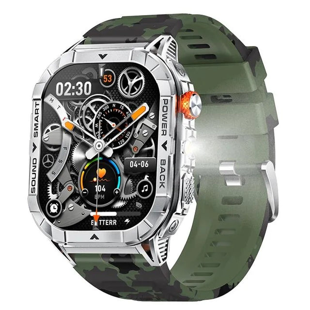 Smartwatch with 2.13" AMOLED Screen, Green, Heart Rate SpO2 IP68, 20 Sports Modes